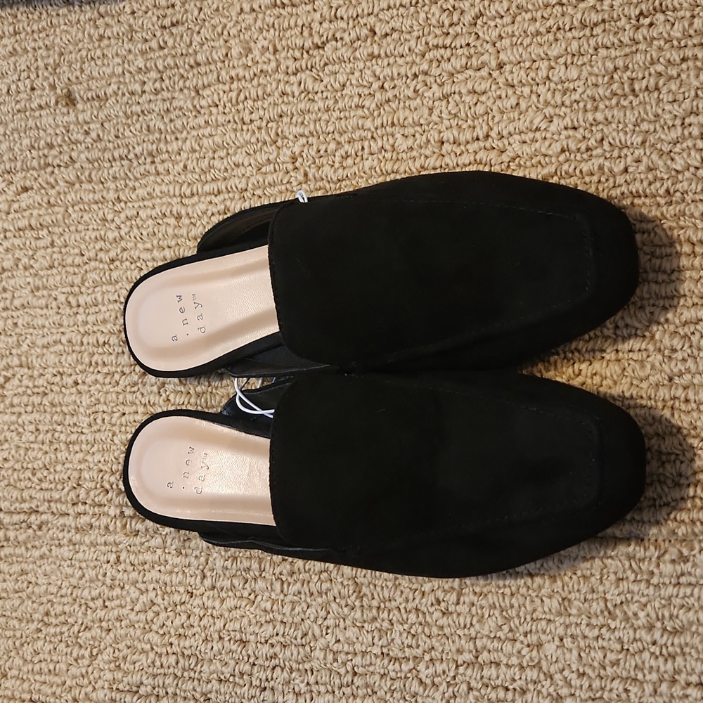 NWT A New Day Black Slip Ons Size 6